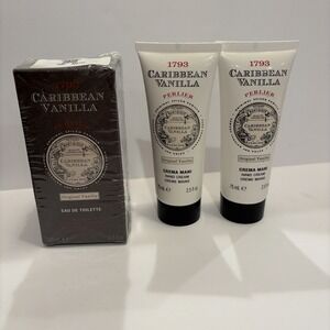 Perlier Caribbean Vanilla "Original Vanilla" 3.3 oz Unisex New + 2 Hand Creams